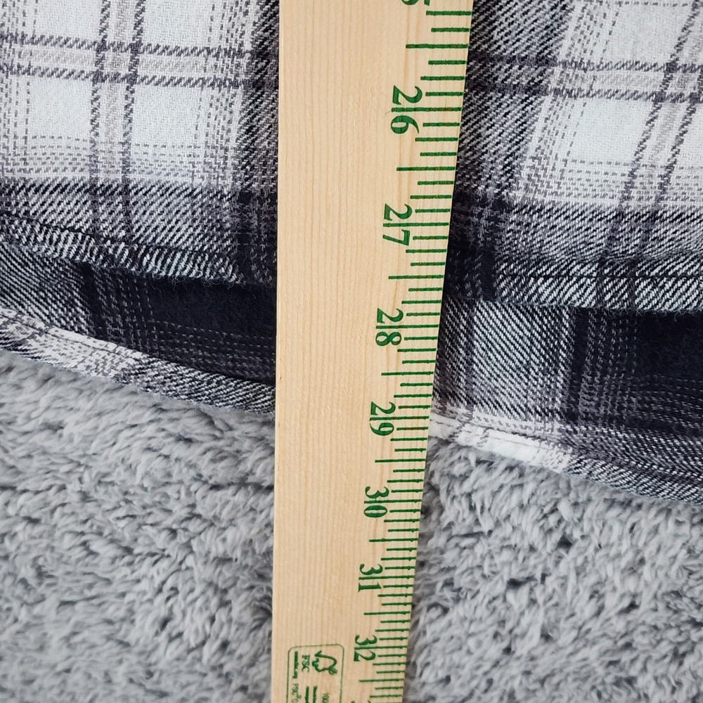 Woolrich Shirt Mens XXL‎ Black Gray Buffalo Plaid Ultimate Flannel Dual Pockets - Picture 6 of 10